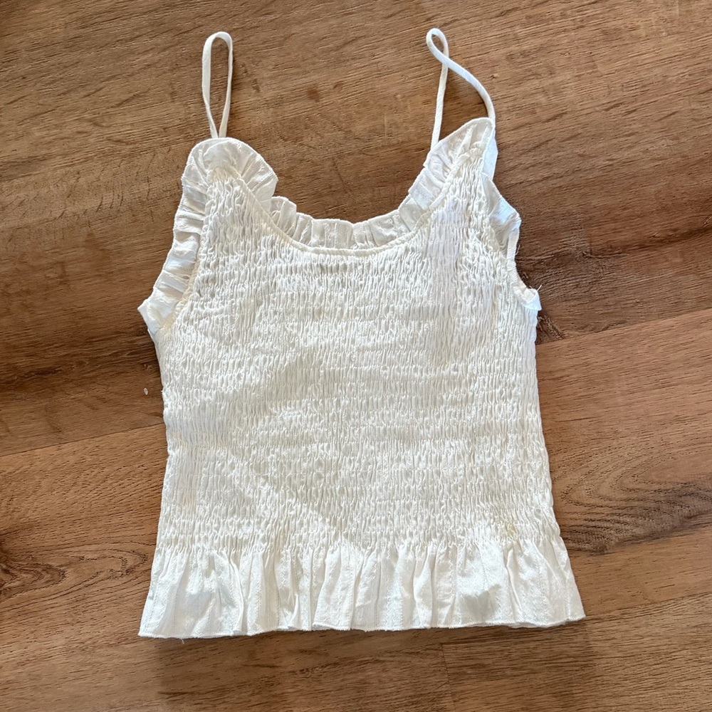 VICI White Ruffled Top - Picture 4 of 5